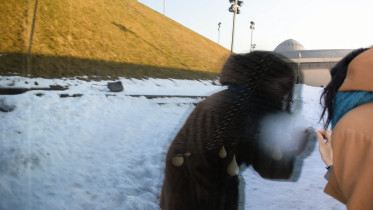 Sto razy, (Materializacja Niematerialnego), kadr video, Angelika Szczepaniak, 2016